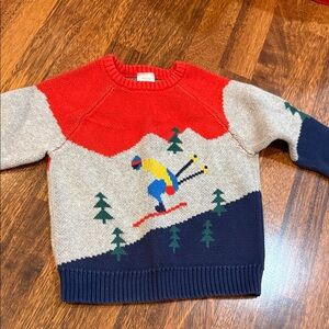 Hanna Andersson Red and Blue Ski Sweater